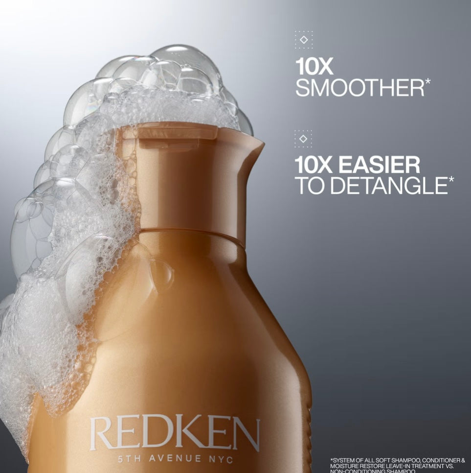 Redken All Soft Shampoo 300ml and Conditioner 300ml Hydrating Bundle to add Softness & Shine for Dry Hair